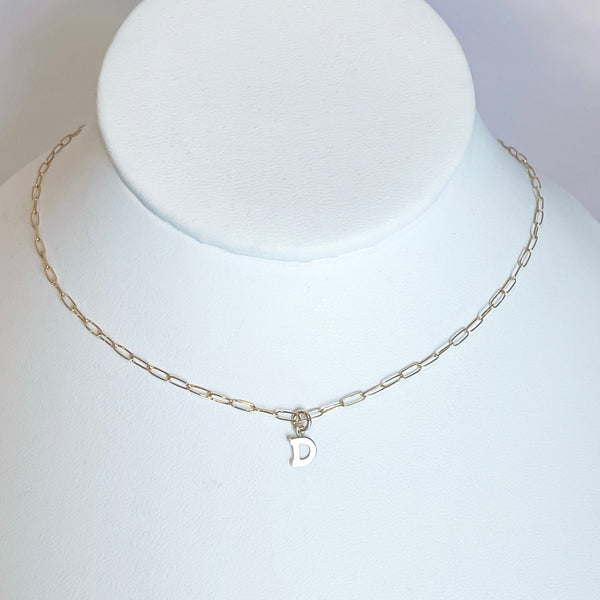 Initial charm necklace
