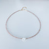 Moonstone choker with pearl