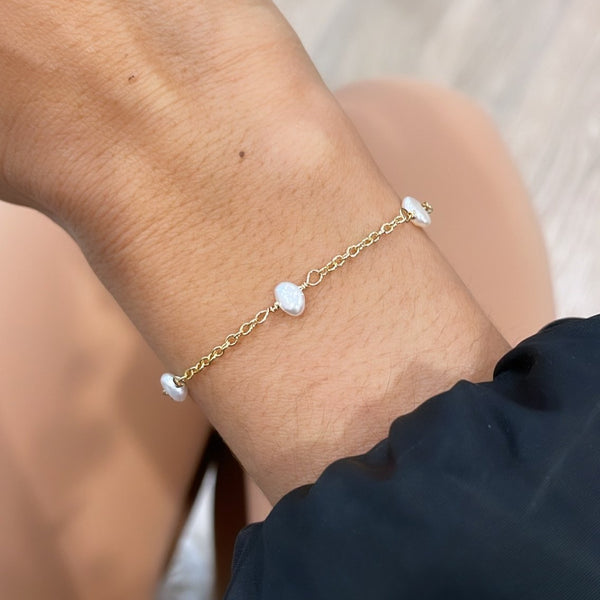 Chain + Pearl bracelet