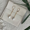 Pearl + chain earrings
